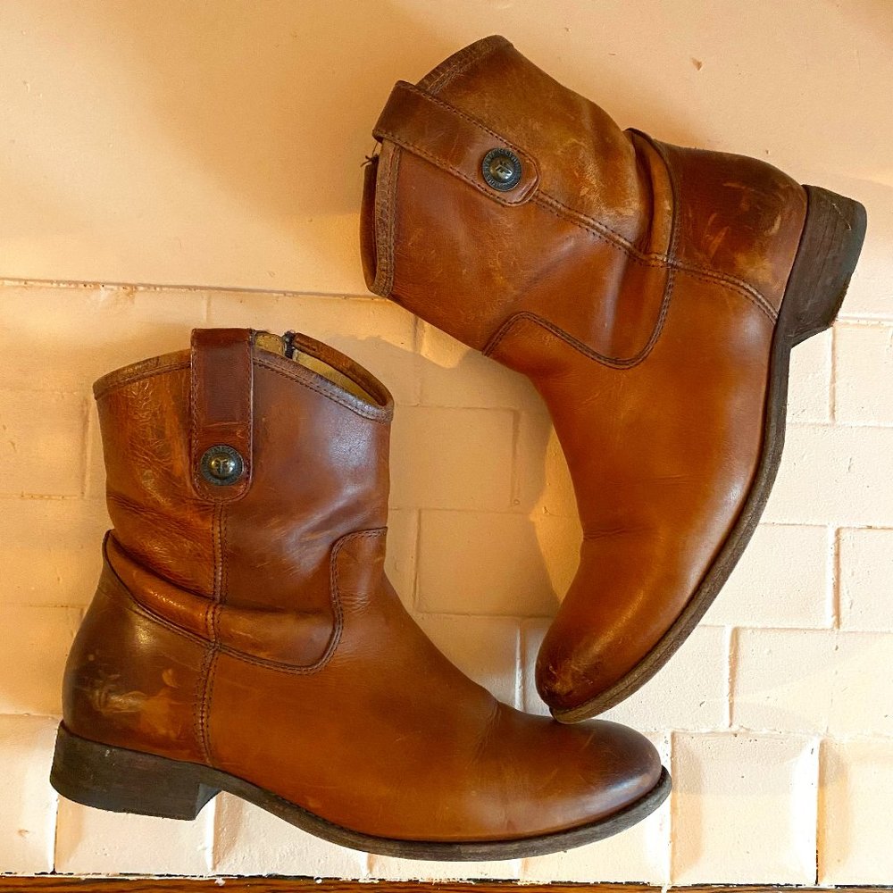 Frye Melissa Light Brown Short Boot